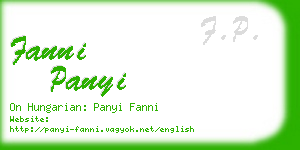 fanni panyi business card